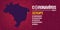 Covid-19 Coronavirus Pandemic Infographics in Brazil.