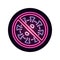 Covid 19 coronavirus pandemic stop virus neon style icon