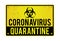 COVID-19 Coronavirus Quarantine Yellow Warning Sign Illustration