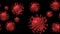 Covid-19 coronavirus seamless loop animation element on transparence alpha background