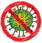 Covid-19 Coronavirus stop sign graphic