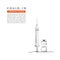 Covid-19 Coronavirus vaccine medicine bottles syringe vector drawing concept. Vaccination concept. Hand drawn vaccine bottles and