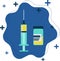 Covid-19 coronavirus vaccine. Syringe and ampoule with a vaccine. Coronavirus treatment and prevention.