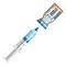 Covid-19 coronavirus vaccine and syringe injection