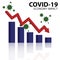 Covid-19 crisis or Coronavirus impact on economy. Economy fallout. Vector illustration. Vector illustration.