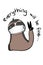 For covid -19 high motivation cartoon cute slothy characters taking face mask and say everthing will be fine