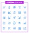 Covid-19 icon set for infographic 25 Blue pack such as water drop, soap, sanitizer, hand, microbe