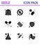 Covid-19 icon set for infographic 9 Solid Glyph Black pack such as capsule, medicines, virus, medical pills, washing