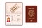 COVID-19 Immunity Passport, immunity certificate, vaccination certificate. International passport with sample personal