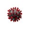 COVID-19 Isolated on a white background Chinese coronavirus under the microscope. Realistic vector 3d illustration