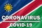 COVID-19 on Namibia Flag