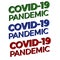 Covid-19 pandemic 3d text effect with multi color