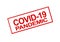 COVID-19 PANDEMIC Stamp in red colour