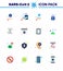 Covid-19 Protection CoronaVirus Pendamic 16 Flat Color icon set such as genetics, soap, hands, handcare, bottle