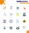 Covid-19 Protection CoronaVirus Pendamic 16 Flat Color icon set such as healthcare, hands, protection, disease, covid