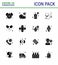 Covid-19 Protection CoronaVirus Pendamic 16 Solid Glyph Black icon set such as drugs, medical, steak, hospital, hand wash