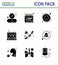 Covid-19 Protection CoronaVirus Pendamic 9 Solid Glyph Black icon set such as bacterium, online, schedule, medical, sign