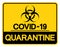 Covid-19 Quarantine Symbol Sign, Vector Illustration, Isolate On White Background Label. EPS10