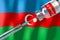 Covid-19, SARS-CoV-2, coronavirus vaccination programme in Azerbaijan, vial and syringe