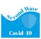 Covid-19  Second Wave please wear your mask vector Illustration on a white background