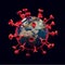 The covid-19 sweeps the world, planet earth infected by coronavirus, 3d illustration concept design with copy space