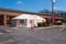 COVID-19  triage tent set up in parking lot of small rural hospital in Greenville, IL, USA