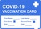 COVID-19 vaccination card icon - immunization travel certificate