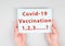 Covid-19 Vaccination, how many, vaccine breakthrough, holding message in the hand