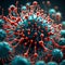 Covid-19 virus in detail - ai generated image