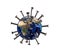 COVID-19 virus symbol as a earth planet