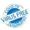 Covid-19 Virus Terminated Virus Free Stamp