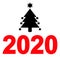 Covid 2020 New Year Flat Icon Illustration