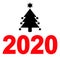 Covid 2020 New Year Flat Icon Vector