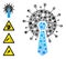 Covid Boss Icon Mosaic with Coronavirus Items