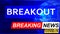 Covid and breakout in breaking news - stylized tv blue news screen with news related to corona pandemic and breakout, 3d