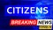 Covid and citizens in breaking news - stylized tv blue news screen with news related to corona pandemic and citizens, 3d