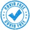 Covid free ink rubber stamp