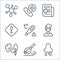 covid line icons. linear set. quality vector line set such as runny nose, broom, inhaler, man, temperature, attention, news, phone