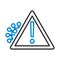 COVID Molecule Warning Sign Icon