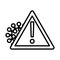 COVID Molecule Warning Sign Icon