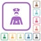 Covid nurse with mask simple icons
