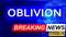 Covid and oblivion in breaking news - stylized tv blue news screen with news related to corona pandemic and oblivion, 3d