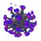Covid omicron virus covid-19 - 3d rendering