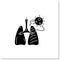 Covid pneumonia glyph icon