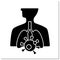 Covid pneumonia glyph icon