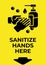 Covid Sanitize hands here signage