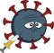 COVID times - funny COVID-19 virus got vaccined