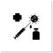 Covid vaccination glyph icon