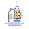 Covid vaccine dose refusal RGB color icon