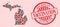 Covid Virus Vaccine Mosaic Michigan State Map and Rubber Vaccine Stamp